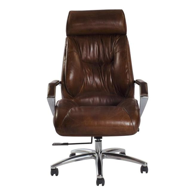Rembrandt Gm Adjustable Desk Chair - Vintage Cigar Brown AF2272-Folders