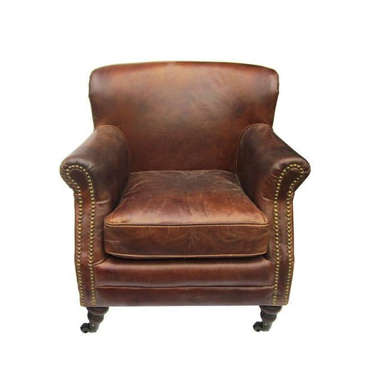 Rembrandt Leather Brass Button Chair AF2008-Folders