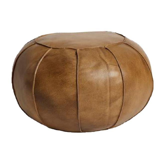 Rembrandt Leather Pouf Footstools KC1164-Folders