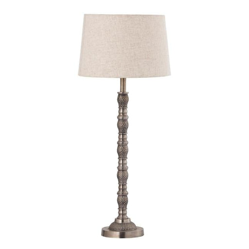 Rembrandt Silver Antiqued Table Lamp and Shade GA2022-Folders