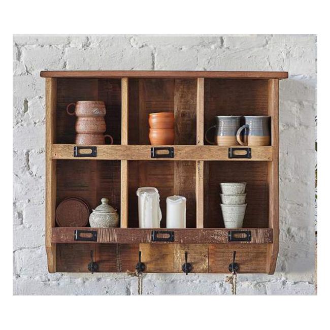 Rembrandt Solid Timber Wall Organiser with Coat Hooks KC1182-Folders