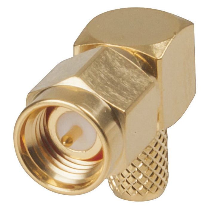 Right Angle Crimp RG58 SMA RF Plug - Folders