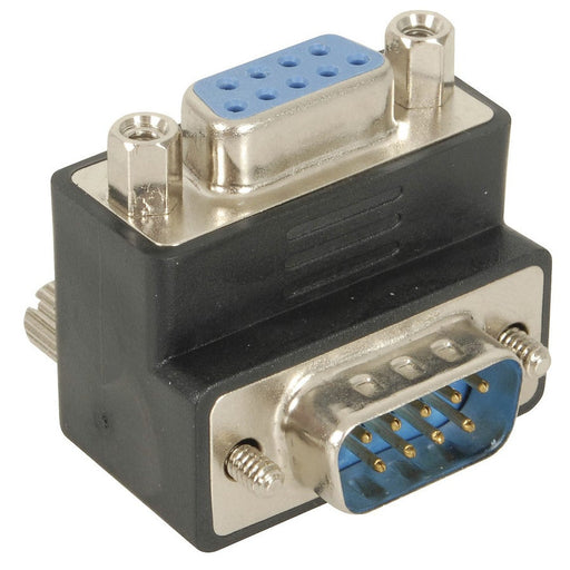 Right Angle DB9 Male to DB9 Female Adaptor - Folders