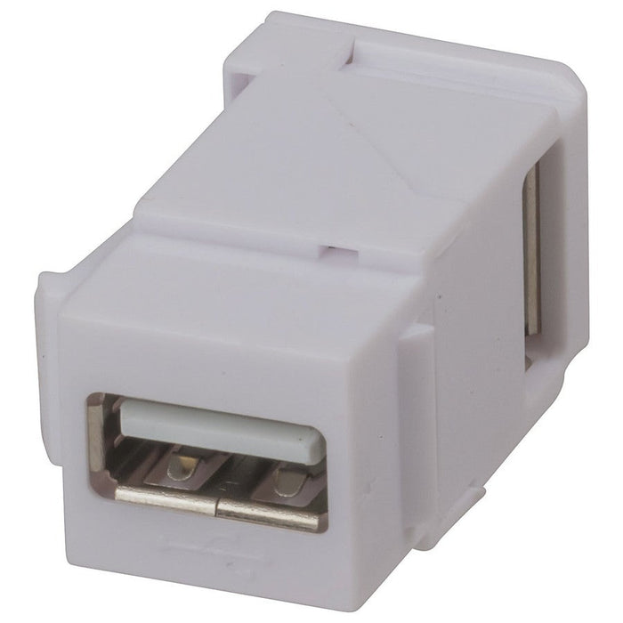 Right Angle USB 2.0 Socket Keystone Insert - Folders