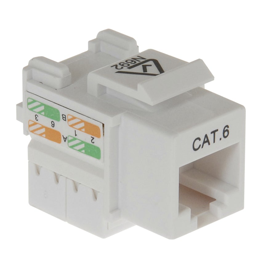 Rj45 Cat 6 Keystone Socket - White — Folders