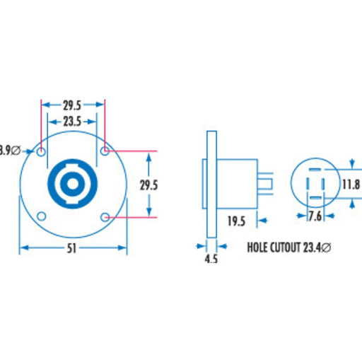 ROUND SPEAKER BIN Socket - Folders
