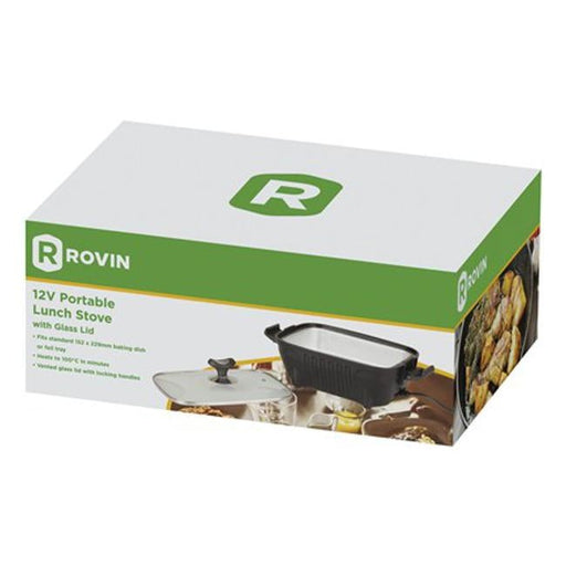 Rovin 12V Portable Lunch Stove With Glass Lid-Folders