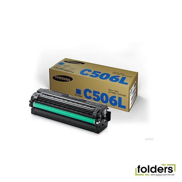 Samsung CLTC506L Cyan Toner - Folders