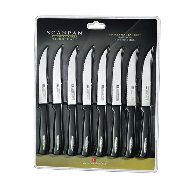 Scanpan Microsharp-8 Piece Steak Knife Set-Folders