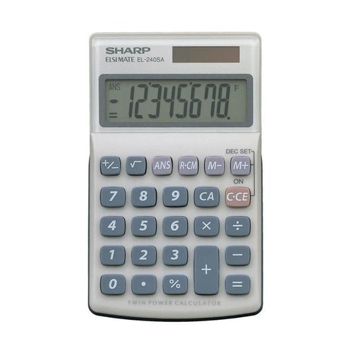 Sharp EL-240SAB Twin Power Pocket Calculator-Folders