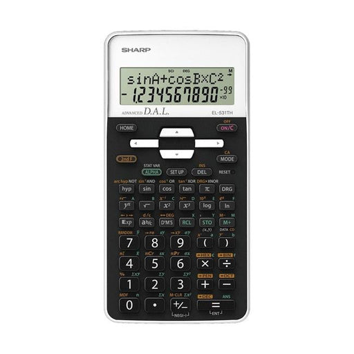 Sharp EL-531THBWH Scientific Calculator with Cover-Folders