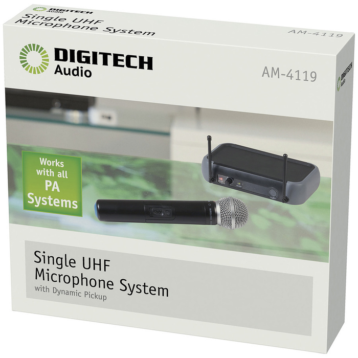 Single Channel Wireless UHF Microphone - Folders