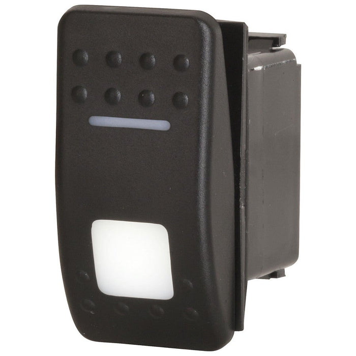 SPDT Dual Illuminated Rocker Switch with Labels and Interchangeable Covers - White 1