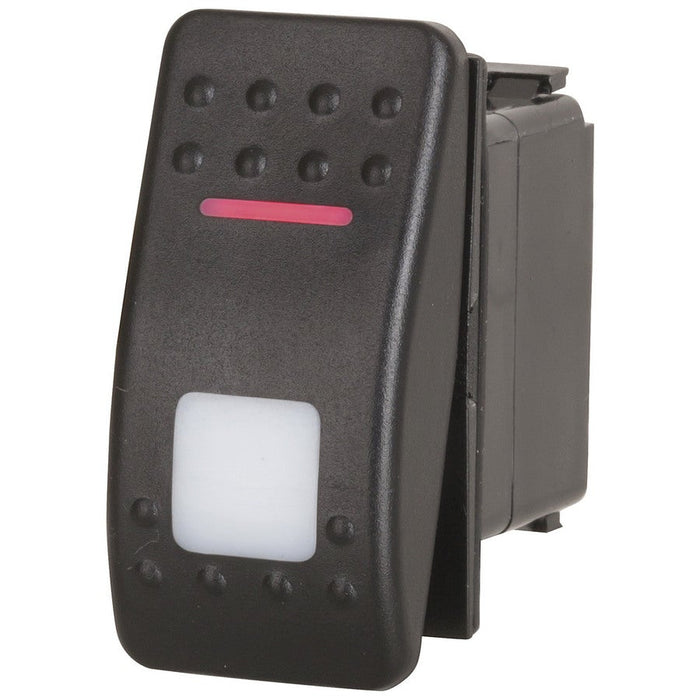 SPDT Dual Illuminated Rocker Switch with Labels & Interchangeable Covers - Red - 2