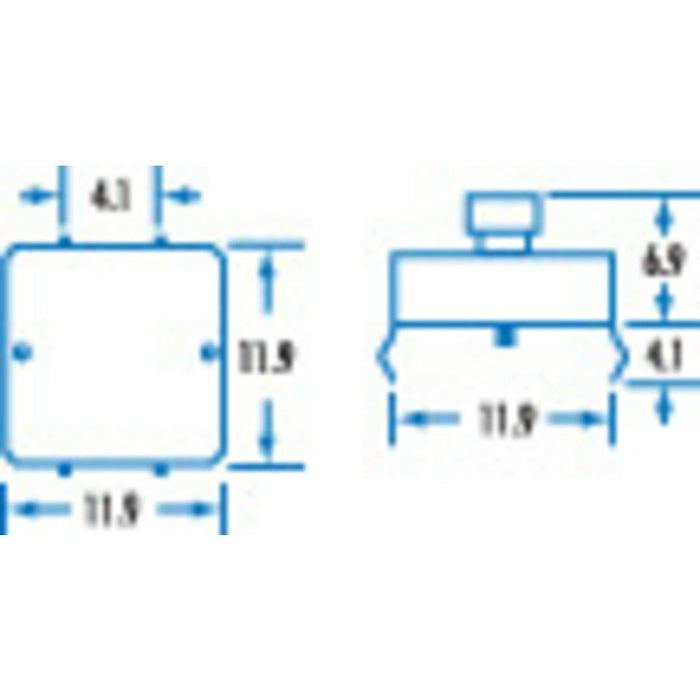 SPST PCB Mount Tactile Switch Square - Folders