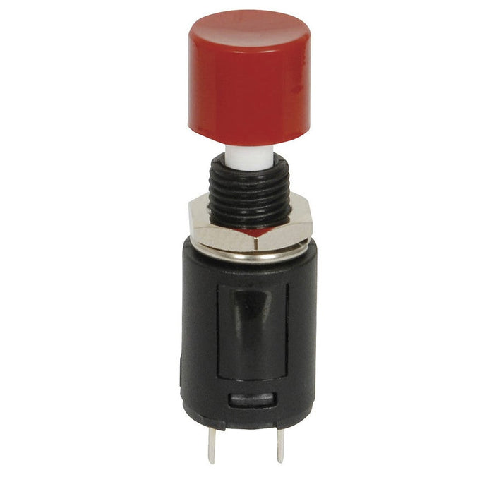 SPST Red Momentary Round Pushbutton - Folders