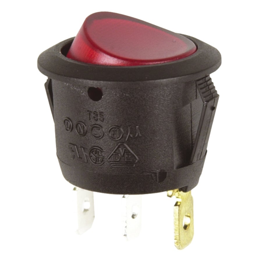 SPST Round Red Illuminated Switch - Folders