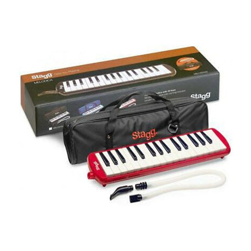 Stagg 32 Key Melodica with Gig Bag Red-Folders