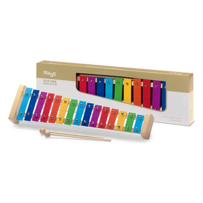 Stagg Metallophone rainbow colour 15 keys-Folders