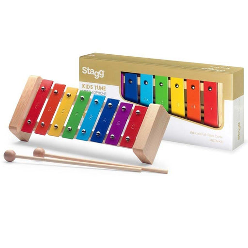 Stagg Metallophone rainbow colour 8 keys-Folders