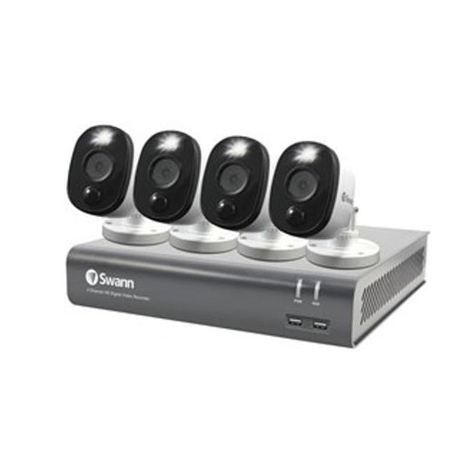 Swann 4Ch 1080P Dvr Kit With 4 X 1080P Pir Bullet Cameras With Warning Spotlights-Folders