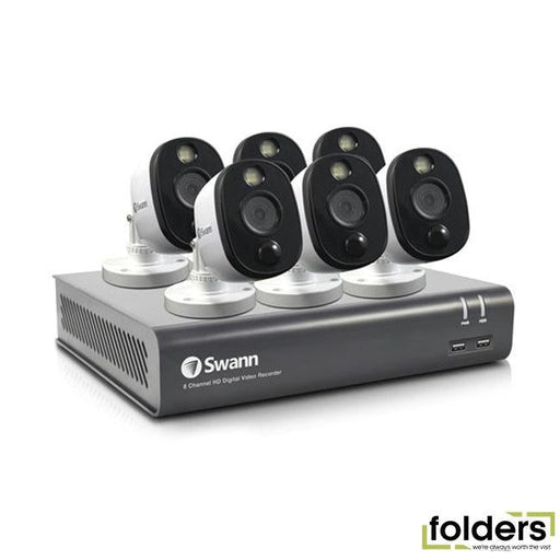 Swann 8ch 1080p dvr kit with 6 x 1080p pir with warning spot lights cameras - Folders