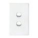 Tradesave 16A 2-Way Vertical 2 Gang Switch. Moulded In Flame Resistant-Folders