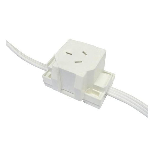 Tradesave Single Plug Base Socket. Self Terminating. White-Folders
