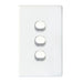 Tradesave Slim 16A 2-Way Vertical 3 Gang Switch. Moulded In Flame-Folders