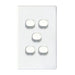 Tradesave Slim 16A 2-Way Vertical 5 Gang Switch. Moulded In Flame-Folders