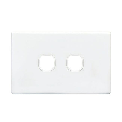 Tradesave Slim Switch Plate Only. 2 Gang. Accepts All Tradesave-Folders