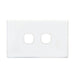 Tradesave Slim Switch Plate Only. 2 Gang. Accepts All Tradesave-Folders