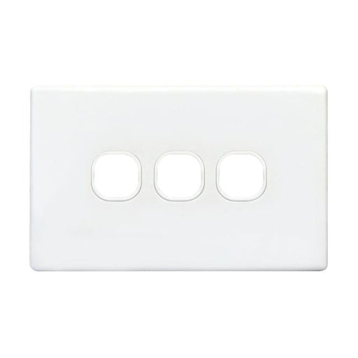 Tradesave Slim Switch Plate Only. 3 Gang. Accepts All Tradesave-Folders