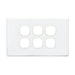 Tradesave Slim Switch Plate Only. 6 Gang. Accepts All Tradesave-Folders