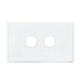 Tradesave Switch Plate Only. 2 Gang Accepts All Tradesave Mechanisms.-Folders