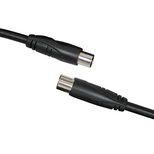 TV Coaxial Plug to Socket Cable - 1.5m Black - Folders