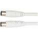 TV Coaxial Plug to Socket Cable - 1.5m - White - Folders
