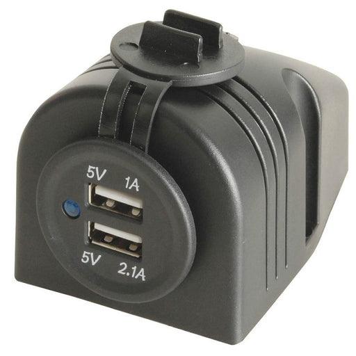 Twin USB Panel or Surface Mount Outlet 5V 3.1A - Folders