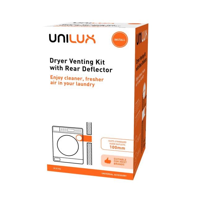 Unilux Dryer Venting Kit Rear Deflector ULX104-Folders