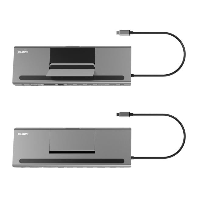 Unitek 11-In-1 Usb-C Ethernet Hub And Docking Station. Mst - Triple-Folders