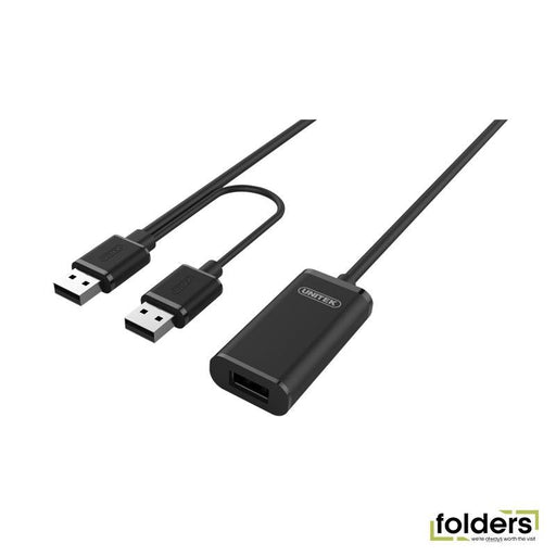 UNITEK 20m USB 2.0 Active Extension Cable. Built-in Extension - Folders