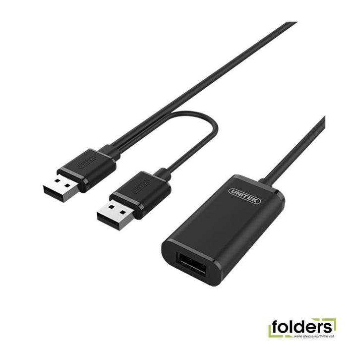 UNITEK 5m USB 2.0 Active Extension Cable. Built-in Extension - Folders