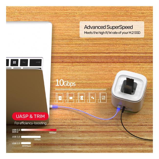 Unitek USB-C To PCIE/NVME SSD Dual Bay Docking Station