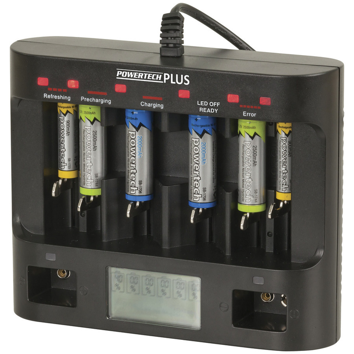 Universal Fast Charger with LCD and USB Outlet - Folders