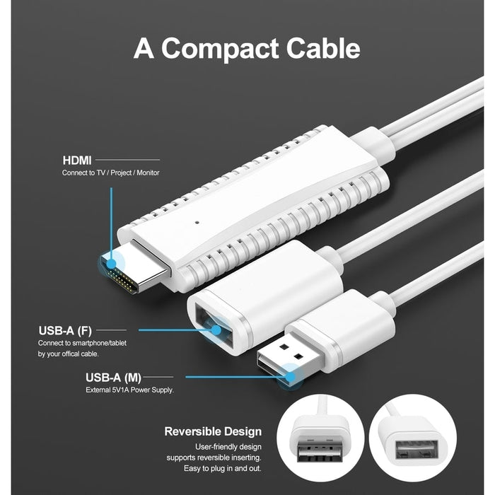 Universal USB to HDMI Smartphone/Tablet Cable - Folders