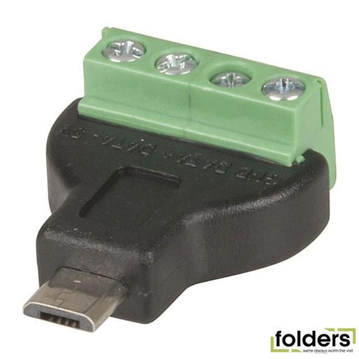 Usb 2.0 micro b plug to 4-way screw terminal header adaptor - Folders