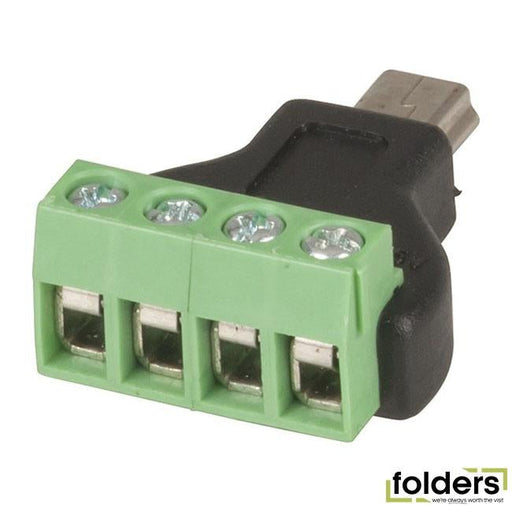 Usb 2.0 mini b plug to 4-way screw terminal header adaptor - Folders