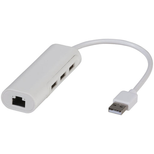 USB 2.0 to Ethernet Adaptor with 3-Port USB Hub - Folders