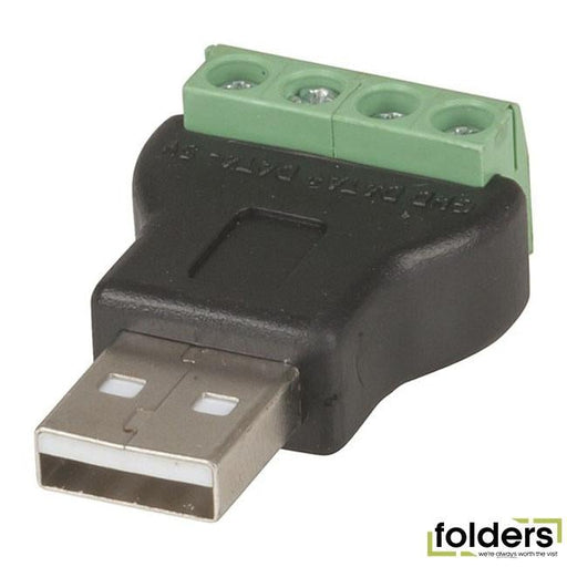 Usb 2.0 type-a plug to 4-way screw terminal header adaptor - Folders