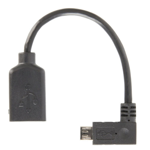 USB2.0 OTG Female A Plug to Right-Angle Micro Male B Plug - Folders